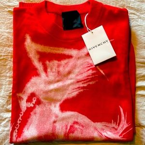 Givenchy red sweater never used
